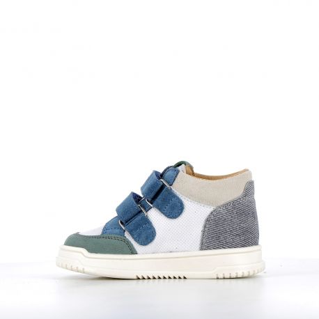 Boy's Sneakers Rotarou Olive white Navy ROTAROU-GA-OLIVE/BLANC/MARINE