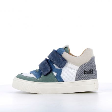 Boy's Sneakers Valerio Olive White Navy VALERIO-GA-OLIVE/BLANC/MARINE