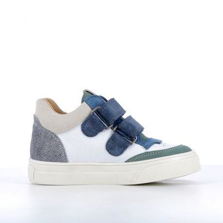 Boy's Sneakers Valerio Olive White Navy VALERIO-GA-OLIVE/BLANC/MARINE