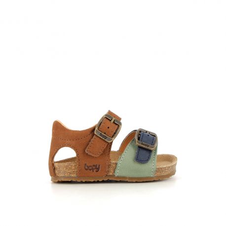 Sandales Garçon Edouarvelo Olive/Marine/Caramel EDOUARVELO-GA-OLMACA