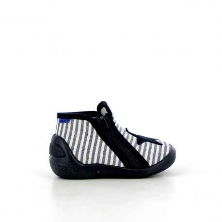 Chaussons Fille Arizona Blanc/Bleu Rayé ARIZONA-GA-BLANC/BLEU RAYÉ