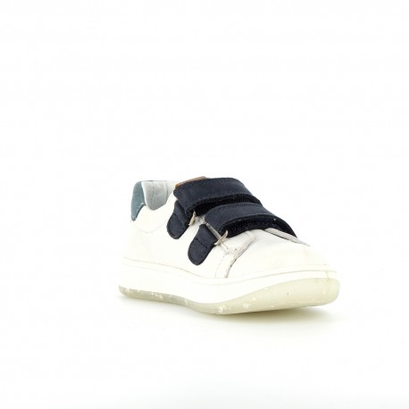 Boy's Sneakers Velo White Navy VELO-GA-BLANCMARINE