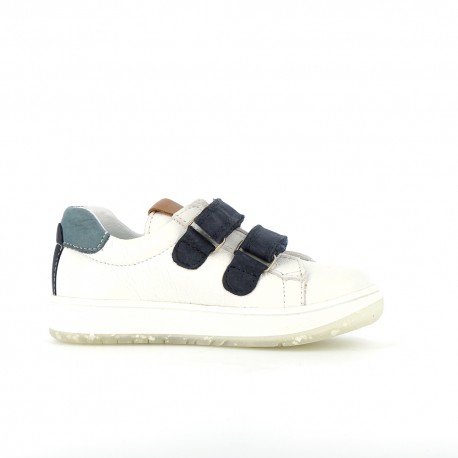 Boy's Sneakers Velo White Navy VELO-GA-BLANCMARINE