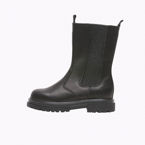 Boots et bottes Fille Madona Noir Lisse MADONA-FI-NOIRLISSE