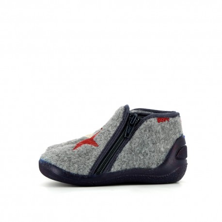 Boy's Slippers America Grey AMERICA-GA-GRIS