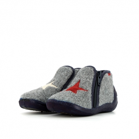 Boy's Slippers America Grey AMERICA-GA-GRIS