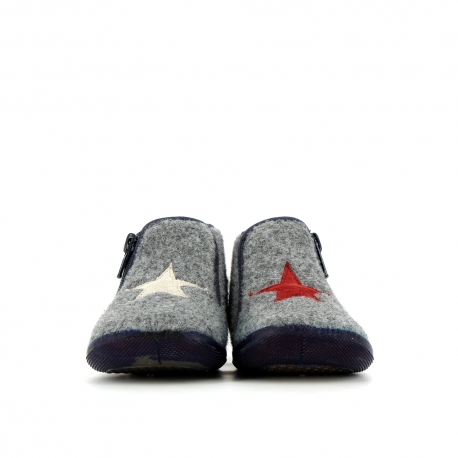Boy's Slippers America Grey AMERICA-GA-GRIS