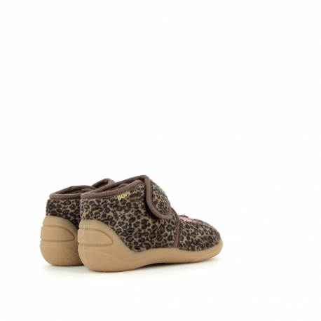 Girl's Slippers Amour Beige Leopard AMOUR-FI-BEIGELEOPARD