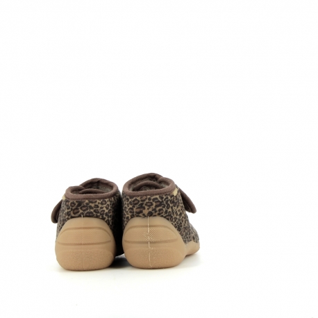 Girl's Slippers Amour Beige Leopard AMOUR-FI-BEIGELEOPARD