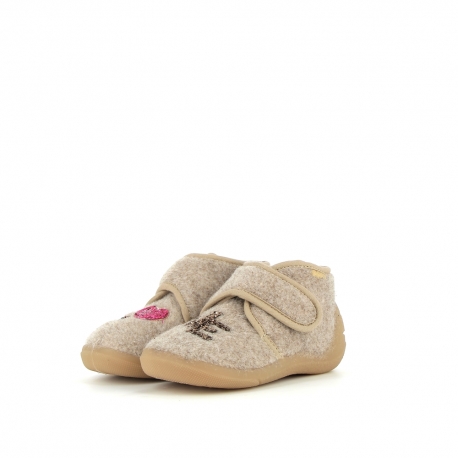 Chaussons Fille Amour Beige AMOUR-FI-BEIGE