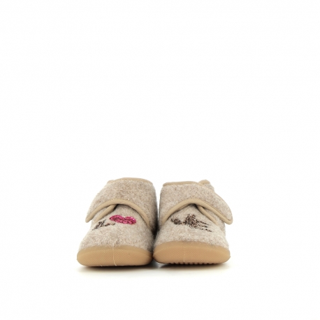 Chaussons Fille Amour Beige AMOUR-FI-BEIGE