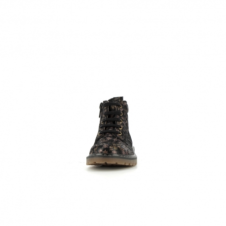 Girl's Pre Walk & first steps Biva Black Peas BIVA-FI-NOIRFLEURS
