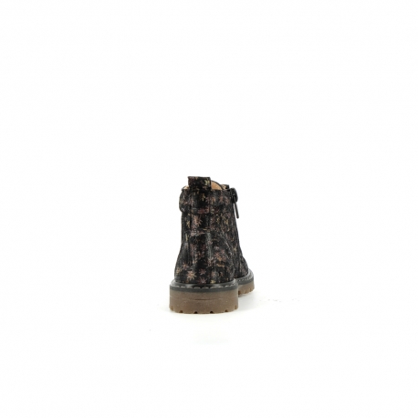 Girl's Pre Walk & first steps Biva Black Peas BIVA-FI-NOIRFLEURS