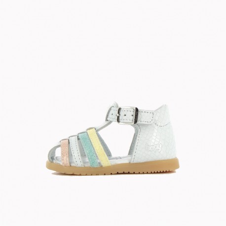 Girl's Pre Walk & first steps Ritola White Multi Pastel RITOLA-FI-BLANCMULTIPASTEL