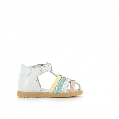 Girl's Pre Walk & first steps Ritola White Multi Pastel RITOLA-FI-BLANCMULTIPASTEL