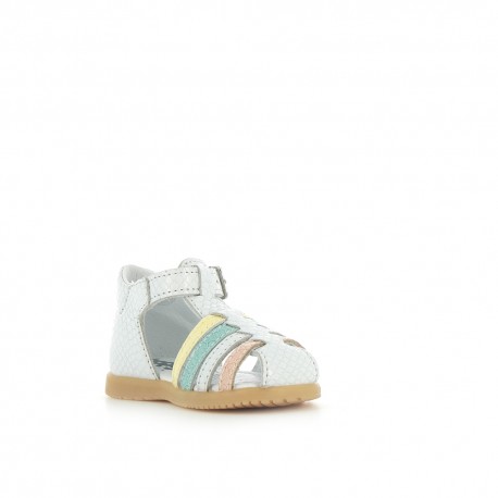 Girl's Pre Walk & first steps Ritola White Multi Pastel RITOLA-FI-BLANCMULTIPASTEL