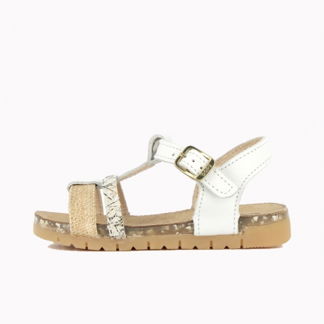 Girl's Sandals Ecordou White ECORDOU-FI-BLANC