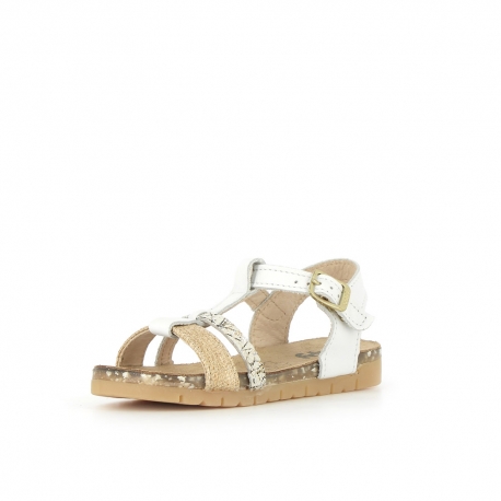 Girl's Sandals Ecordou White ECORDOU-FI-BLANC