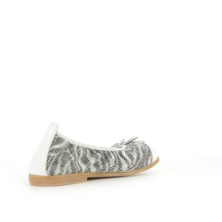 Girl's Ballerinas Pumps Secret White Zebra SECRET-FI-BLANCZEBRE