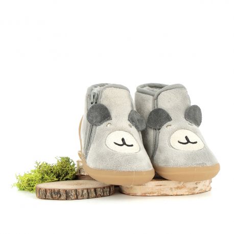 Chaussons Fille Animo Gris ANIMO-UN-GRIS