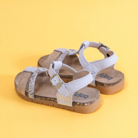Girl's Sandals Ecordou White ECORDOU-FI-BLANC