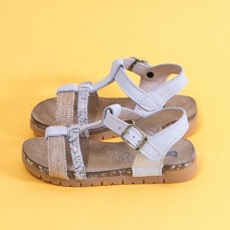 Girl's Sandals Ecordou White ECORDOU-FI-BLANC