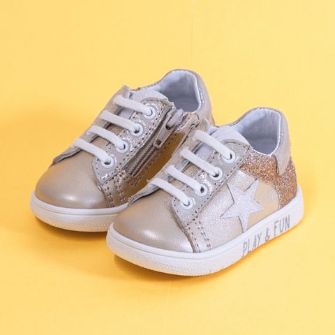 Girl's Pre Walk & first steps Relax White Gold RELAX-FI-BLANCOR