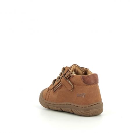 Boy's pre walk & first steps Jejoc Dark Cognac JEJOC-GA-COGNACFONCE