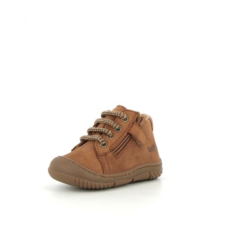 Boy's pre walk & first steps Jejoc Dark Cognac JEJOC-GA-COGNACFONCE