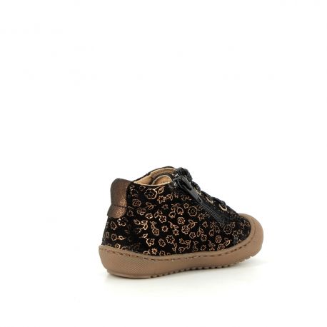 Girl's Pre Walk & first steps Jolila Black Flower JOLILA-FI-NOIRFLEUR