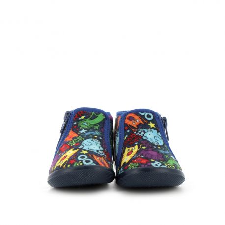 Boy's Slippers Abou Print Navy ABOUMARINEIMPRIME-GA