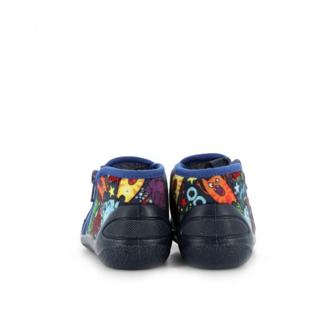 Boy's Slippers Abou Print Navy ABOUMARINEIMPRIME-GA