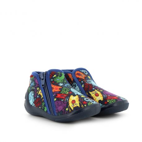 Boy's Slippers Abou Print Navy ABOUMARINEIMPRIME-GA