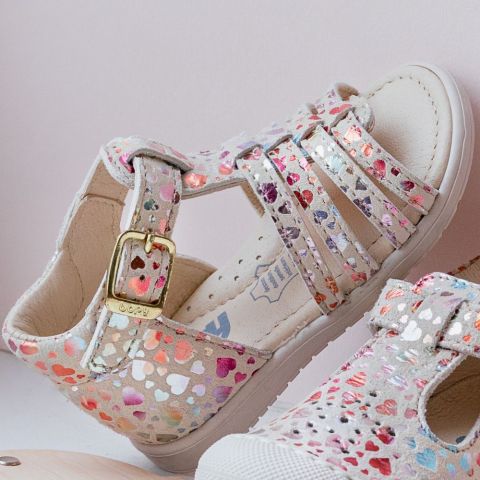 Girl's Pre Walk & first steps Reabou Heart Multi REABOU-FI-COEURMULTI