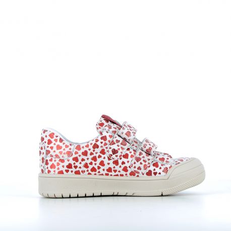 Girl's Sneakers Renosa Heart Red RENOSA-FI-COEURROUGE